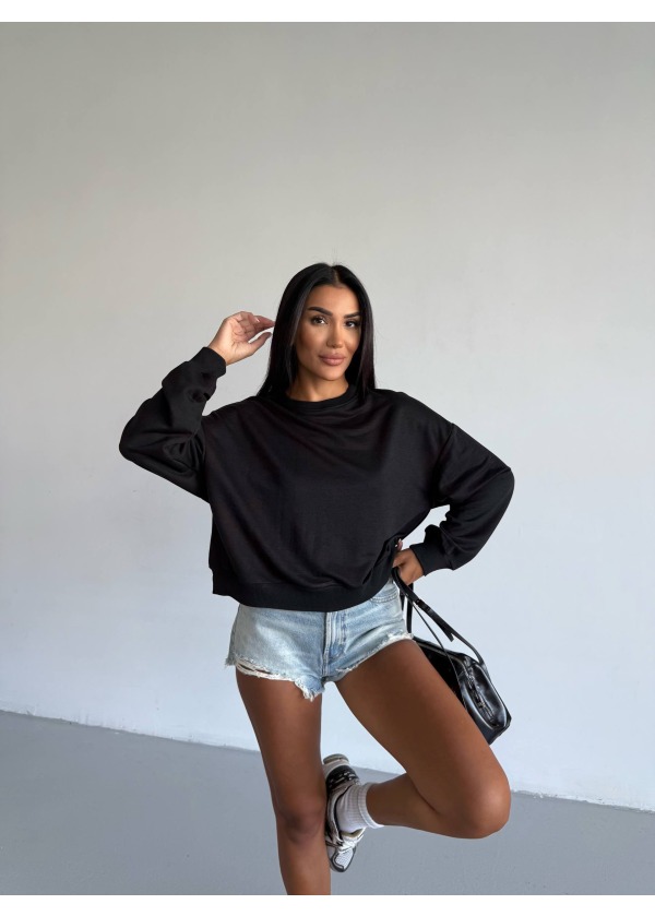 BASIC SWEATSHIRT - SİYAH